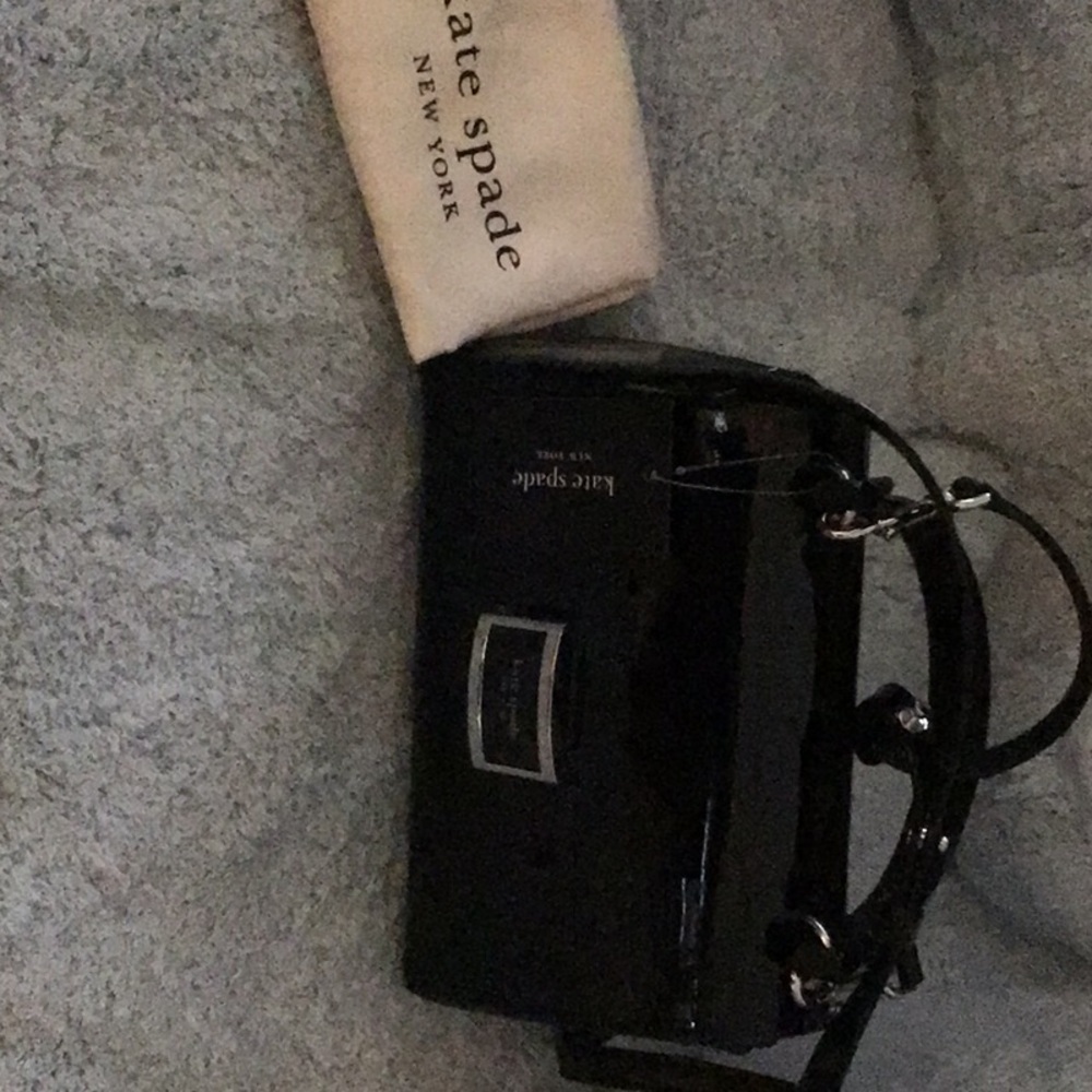 Iconic black patent bag from Kate Spade NWT